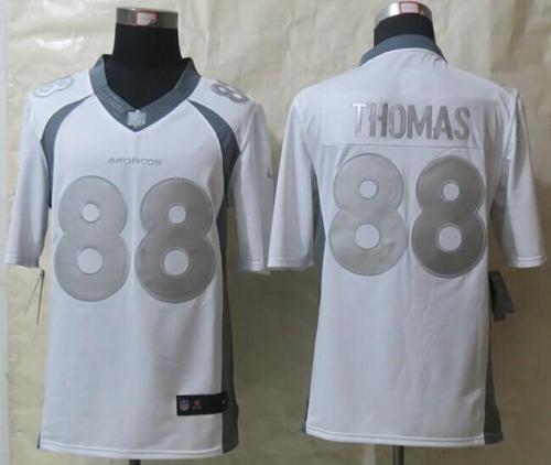  Broncos #88 Demaryius Thomas White Men's Stitched NFL Limited Platinum Jersey