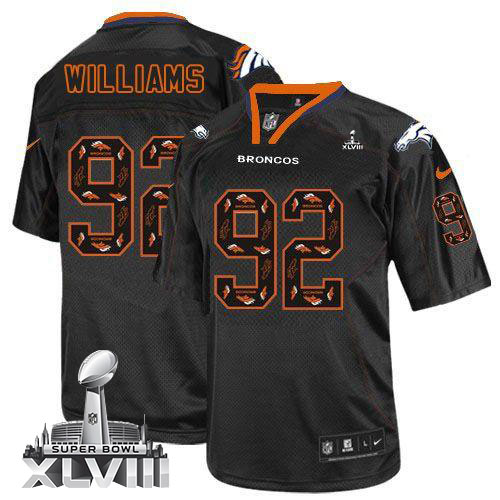  Broncos #92 Sylvester Williams New Lights Out Black Super Bowl XLVIII Men's Stitched NFL Elite Jersey