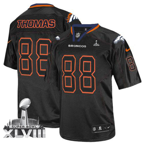  Broncos #88 Demaryius Thomas Lights Out Black Super Bowl XLVIII Men's Stitched NFL Elite Jersey