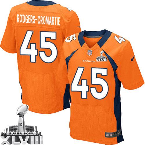  Broncos #45 Dominique Rodgers Cromartie Orange Team Color Super Bowl XLVIII Men's Stitched NFL New Elite Jersey