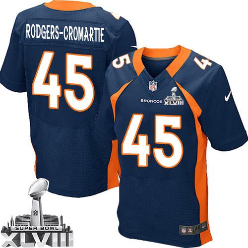  Broncos #45 Dominique Rodgers Cromartie Navy Blue Alternate Super Bowl XLVIII Men's Stitched NFL New Elite Jersey