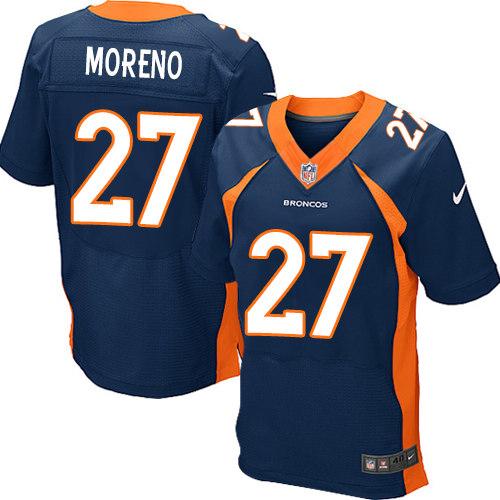  Broncos #27 Knowshon Moreno Navy Blue Alternate Men's Stitched NFL New Elite Jersey