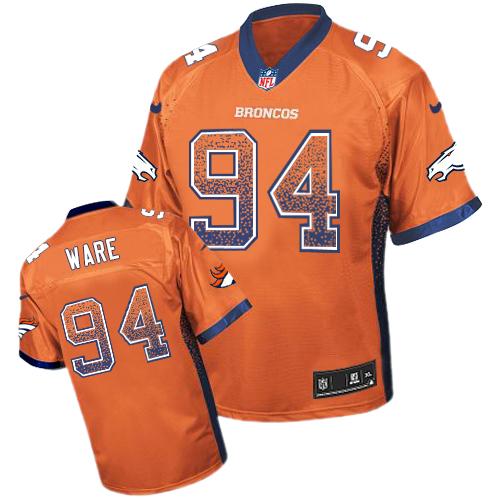  Broncos #94 DeMarcus Ware Orange Team Color Men's Stitched NFL Elite Drift Fashion Jersey