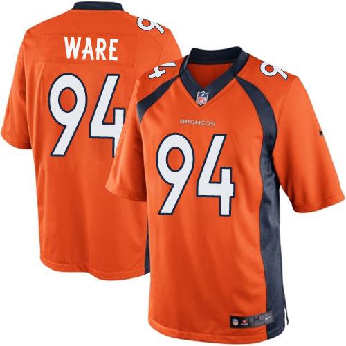  Broncos #94 DeMarcus Ware Orange Team Color Men's Stitched NFL New Limited Jersey