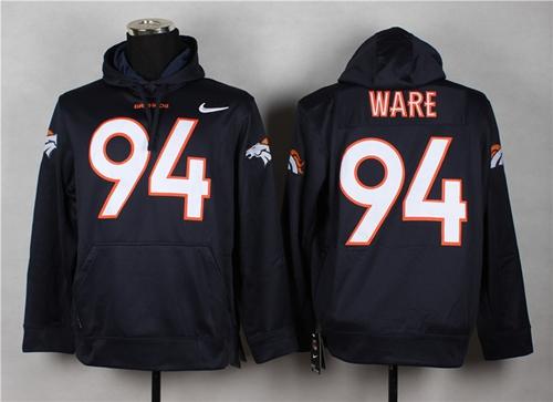 Denver Broncos #94 DeMarcus Ware Blue Pullover NFL Hoodie