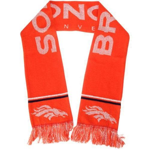 Denver Broncos Ladies Metallic Thread Scarf Orange