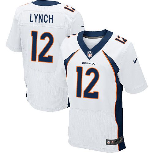  Broncos #12 Paxton Lynch White Men's Stitched NFL New Elite Jersey