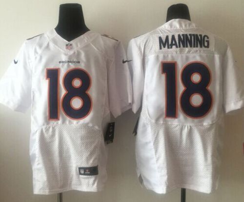  Broncos #18 Peyton Manning White Men's Stitched NFL Elite Event Jersey