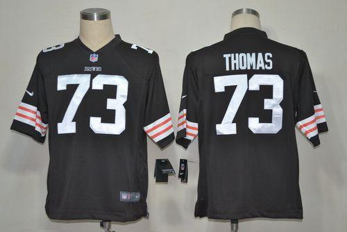  Browns #73 Joe Thomas Brown Team Color Men's Stitched NFL Game Jersey