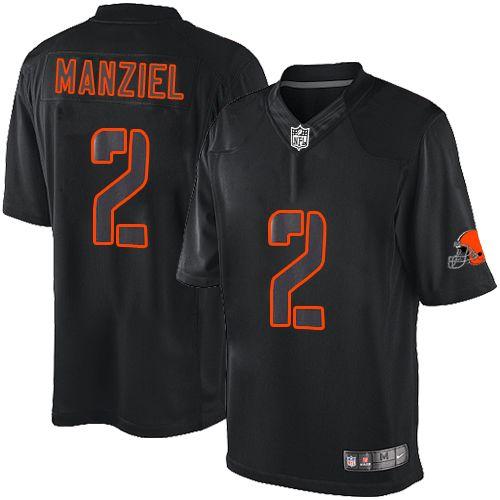  Browns #2 Johnny Manziel Black Men's Stitched NFL Impact Limited Jersey