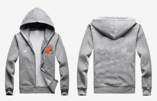  Cleveland Browns Authentic Logo Hoodie Grey
