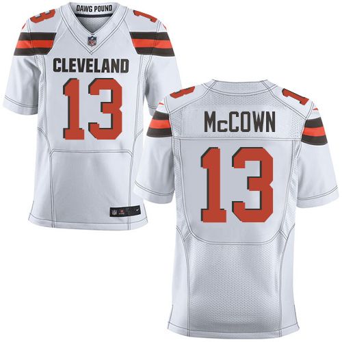  Browns #13 Josh McCown White Men's Stitched NFL New Elite Jersey