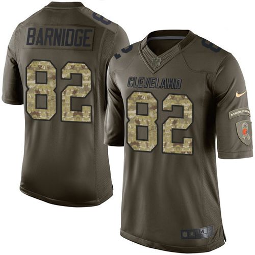  Browns #82 Gary Barnidge Green Men's Stitched NFL Limited Salute to Service Jersey