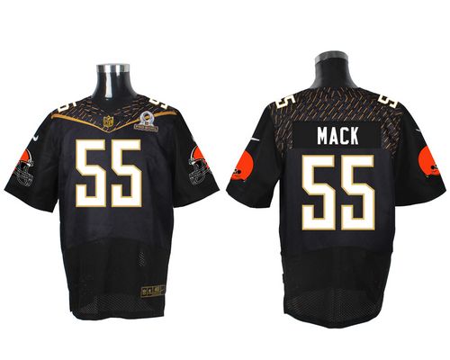  Browns #55 Alex Mack Black 2016 Pro Bowl Men's Stitched NFL Elite Jersey