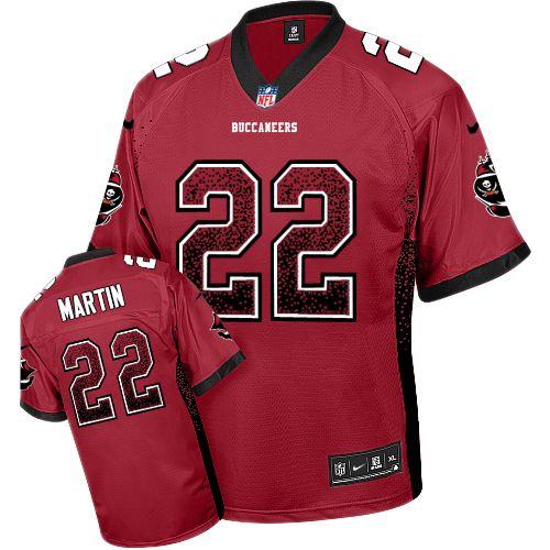  Buccaneers #22 Doug Martin Red Team Color Men's Stitched NFL Elite Drift Fashion Jersey