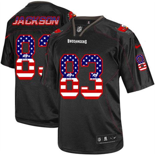  Buccaneers #83 Vincent Jackson Black Men's Stitched NFL Elite USA Flag Fashion Jersey