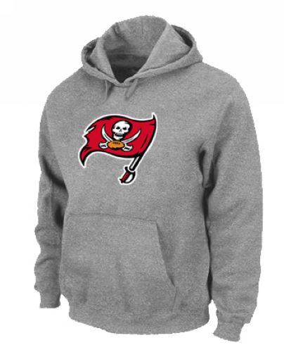 Tampa Bay Buccaneers Logo Pullover Hoodie Grey