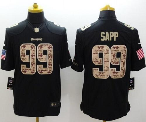  Buccaneers #99 Warren Sapp Black Men's Stitched NFL Limited Salute to Service Jersey