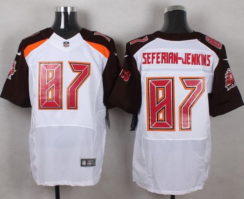  Buccaneers #87 Austin Seferian Jenkins White Men's Stitched NFL New Elite Jersey