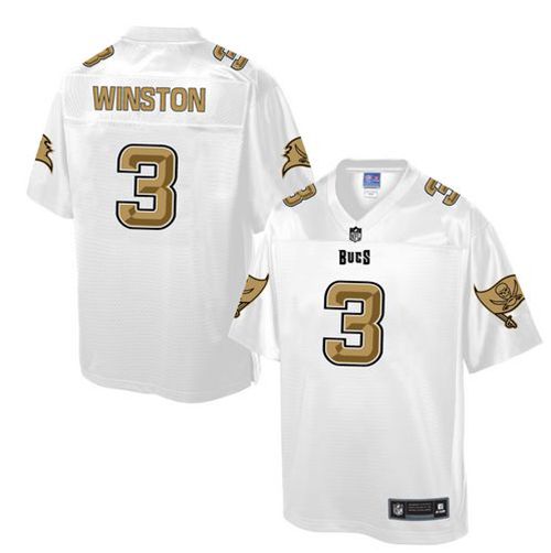 Buccaneers #3 Jameis Winston White Men's NFL Pro Line Fashion Game Jersey