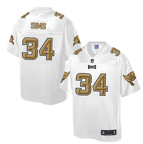  Buccaneers #34 Charles Sims White Men's NFL Pro Line Fashion Game Jersey
