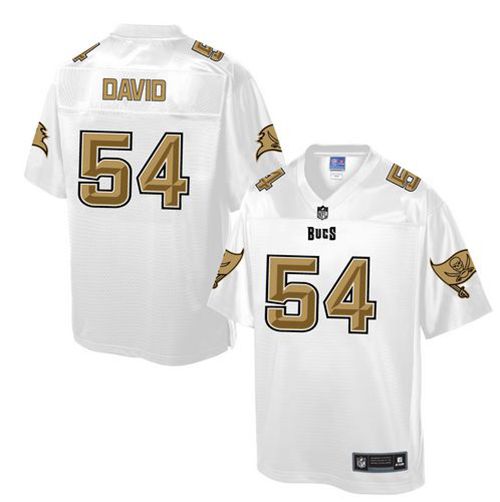  Buccaneers #54 Lavonte David White Men's NFL Pro Line Fashion Game Jersey