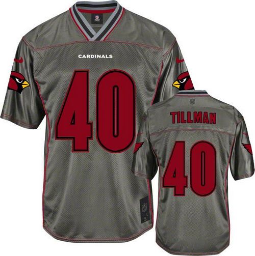  Cardinals #40 Pat Tillman Grey Men's Stitched NFL Elite Vapor Jersey