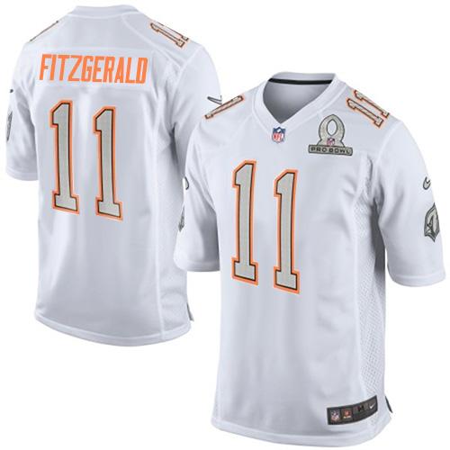  Cardinals #11 Larry Fitzgerald White Pro Bowl Men's Stitched NFL Elite Team Rice Jersey