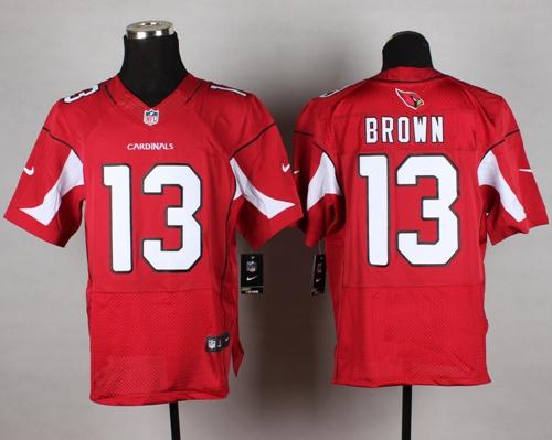  Cardinals #13 Jaron Brown Red Team Color Men's Stitched NFL Elite Jersey