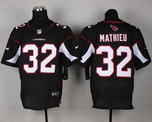  Cardinals #32 Tyrann Mathieu Black Alternate Men's Stitched NFL Elite Jersey