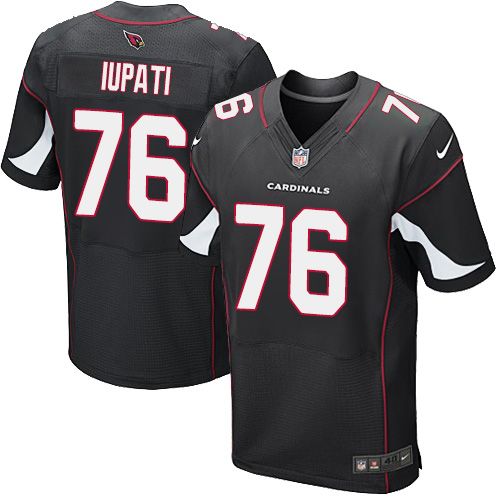  Cardinals #76 Mike Iupati Black Alternate Men's Stitched NFL Elite Jersey