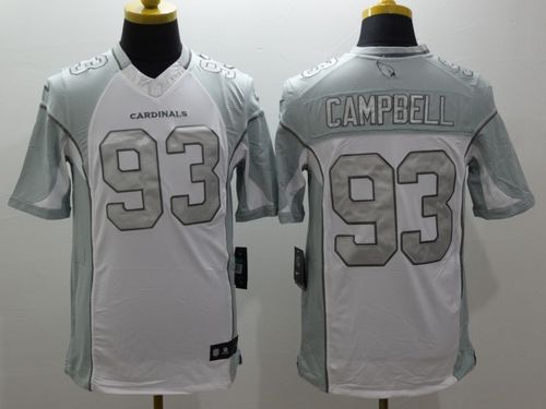  Cardinals #93 Calais Campbell White Men's Stitched NFL Limited Platinum Jersey