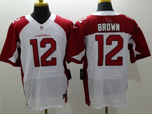  Cardinals #12 John Brown White Men's Stitched NFL Elite Jersey
