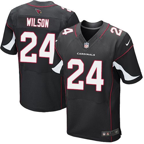  Cardinals #24 Adrian Wilson Black Alternate Men's Stitched NFL Elite Jersey
