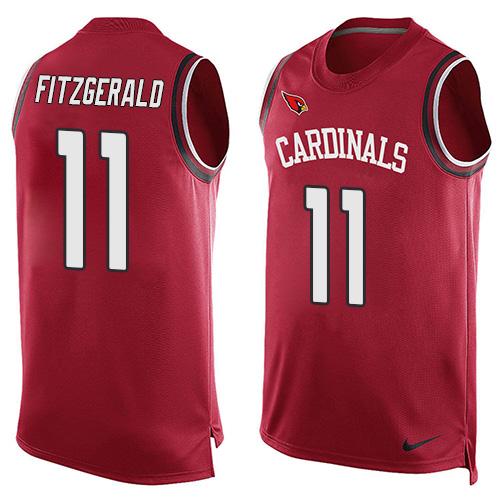  Cardinals #11 Larry Fitzgerald Red Team Color Men's Stitched NFL Limited Tank Top Jersey
