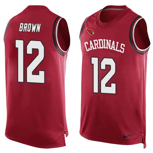  Cardinals #12 John Brown Red Team Color Men's Stitched NFL Limited Tank Top Jersey