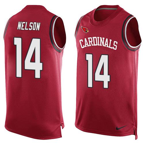  Cardinals #14 J.J. Nelson Red Team Color Men's Stitched NFL Limited Tank Top Jersey