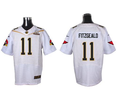  Cardinals #11 Larry Fitzgerald White 2016 Pro Bowl Men's Stitched NFL Elite Jersey