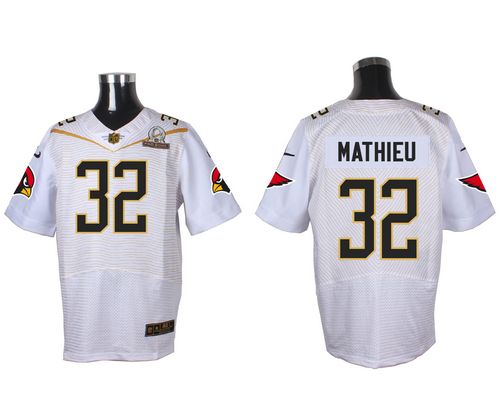  Cardinals #32 Tyrann Mathieu White 2016 Pro Bowl Men's Stitched NFL Elite Jersey