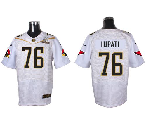  Cardinals #76 Mike Iupati White 2016 Pro Bowl Men's Stitched NFL Elite Jersey