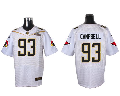  Cardinals #93 Calais Campbell White 2016 Pro Bowl Men's Stitched NFL Elite Jersey