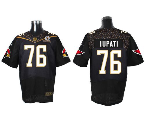  Cardinals #76 Mike Iupati Black 2016 Pro Bowl Men's Stitched NFL Elite Jersey
