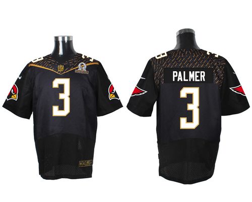  Cardinals #3 Carson Palmer Black 2016 Pro Bowl Men's Stitched NFL Elite Jersey