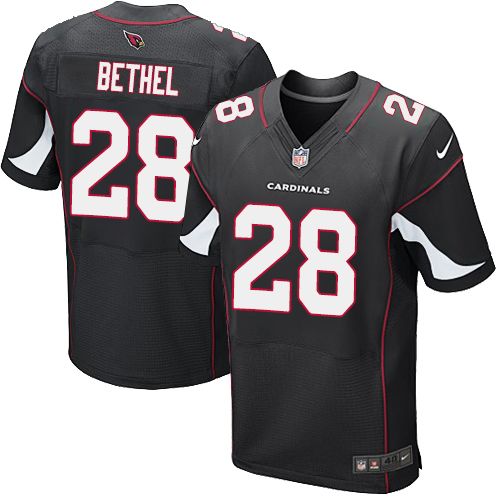  Cardinals #28 Justin Bethel Black Alternate Men's Stitched NFL Elite Jersey