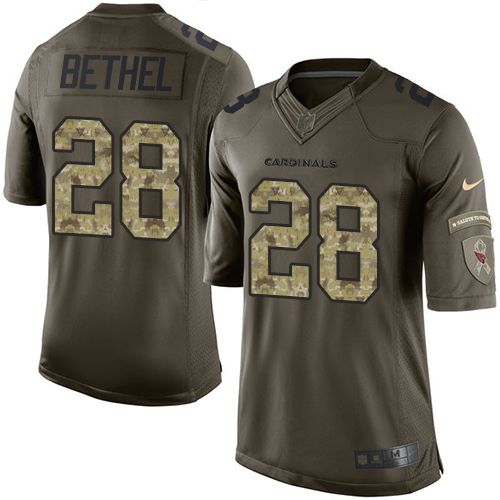  Cardinals #28 Justin Bethel Green Men's Stitched NFL Limited Salute to Service Jersey