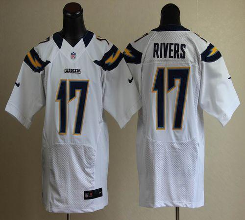  Chargers #17 Philip Rivers White Men's Stitched NFL Elite Jersey