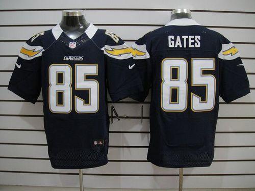  Chargers #85 Antonio Gates Navy Blue Team Color Men's Stitched NFL Elite Jersey