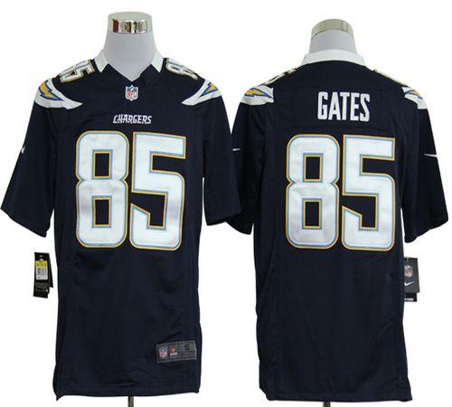  Chargers #85 Antonio Gates Navy Blue Team Color Men's Stitched NFL Game Jersey