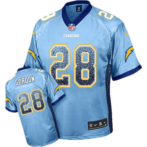  Chargers #28 Melvin Gordon Electric Blue Alternate Men's Stitched NFL Elite Drift Fashion Jersey