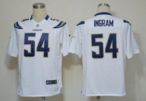  Chargers #54 Melvin Ingram White Men's Stitched NFL Game Jersey
